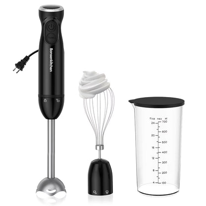 3 in 1 Immersion Blender with Egg Whisk & 700Ml Measuring Cup, 12 Speed Hand Blender